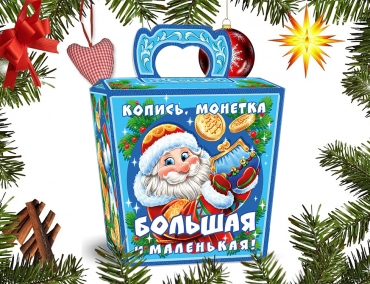  новогодний сладкий подарок копилка копись монетка купить дешево в городе пенза в подарки58 от chocoshop58